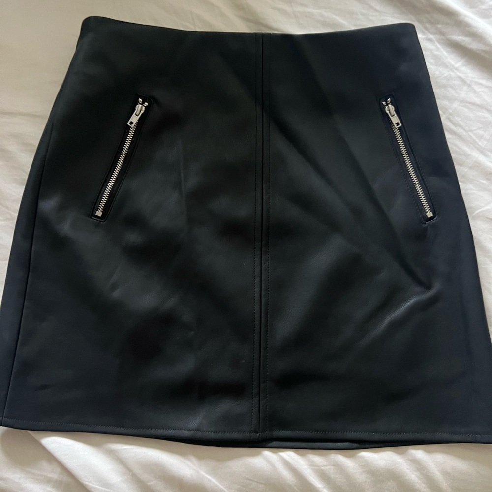 Faux leather skirt